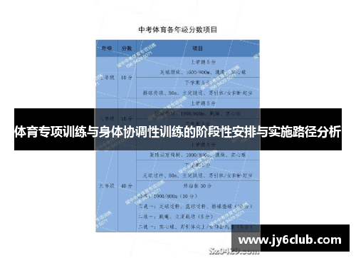 体育专项训练与身体协调性训练的阶段性安排与实施路径分析